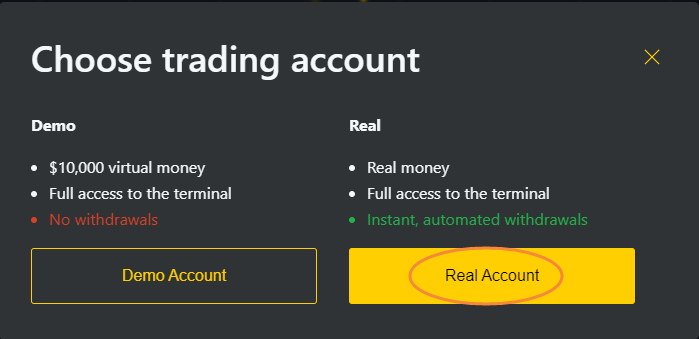 Bagaimana cara membuka akaun sebenar EXNESS