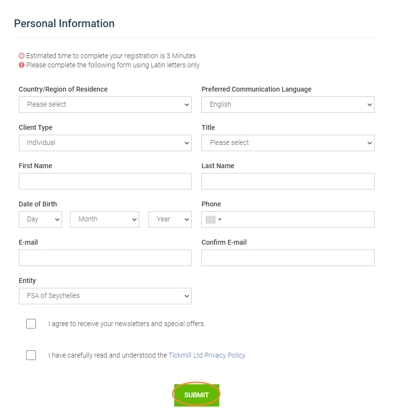 Bagaimana cara membuka akaun sebenar Tickmill